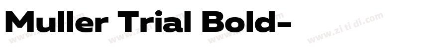 Muller Trial Bold字体转换
